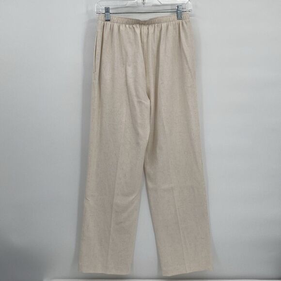 Draper's and Damon's Petites Beige Elastic Waist Straight Leg PS Petite Small - Picture 6 of 9